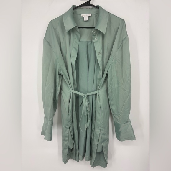 NWOT House of Harlow 1960 Mint Green Belted Mini Dress Large - Picture 2 of 4